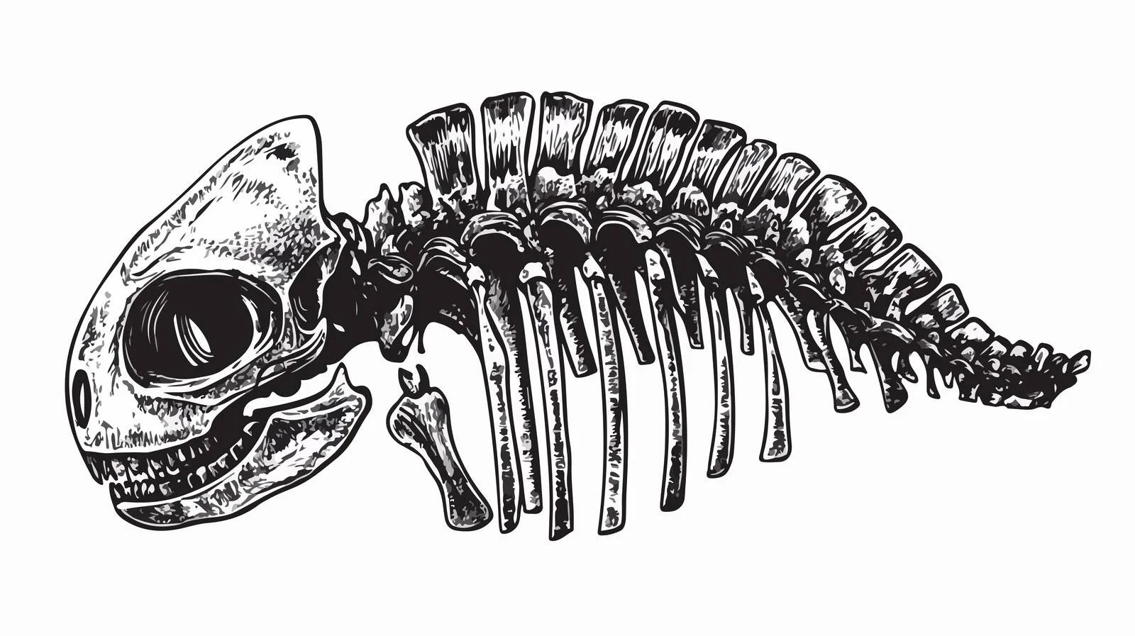 Ancient Fossil Cartoon Illustration — free download from Dotvec
