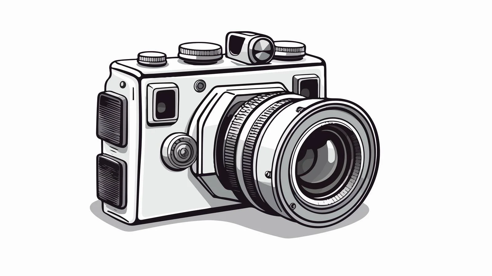 Vintage Film Camera Cartoon Illustration — free download from Dotvec