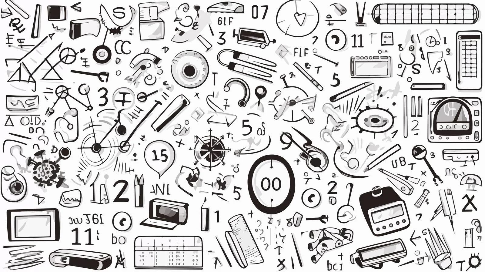 Math Cartoon Symbols Illustration — free download from Dotvec