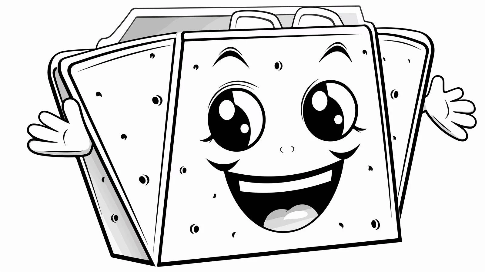 Monochrome Cartoon Nacho Box Vector Illustration — free download from Dotvec