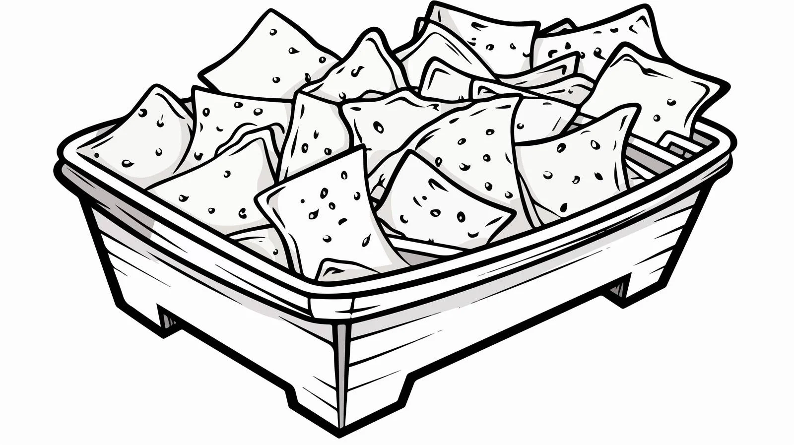 Monochrome Cartoon Nacho Box Icon — free download from Dotvec