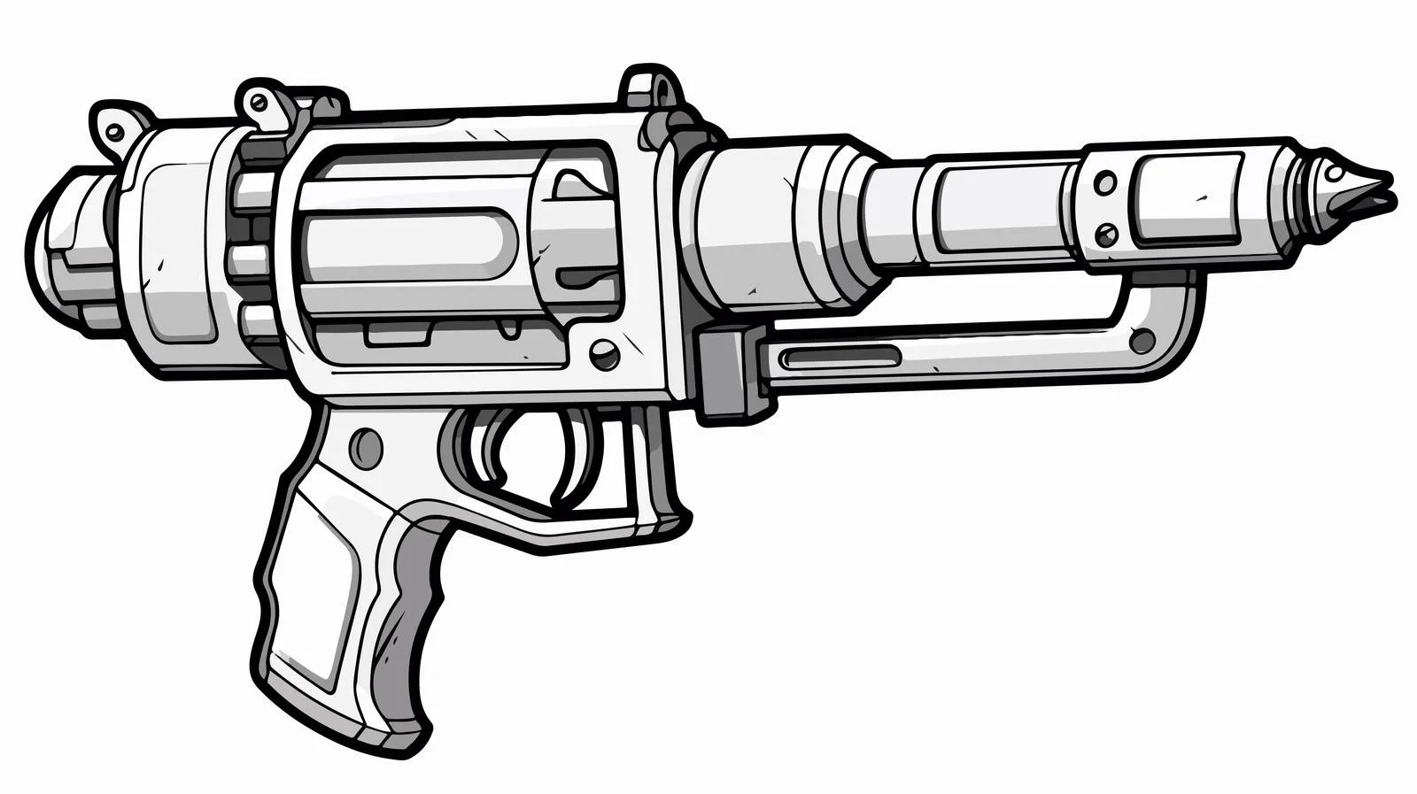 Vintage Ray Gun Cartoon Illustration — free download from Dotvec