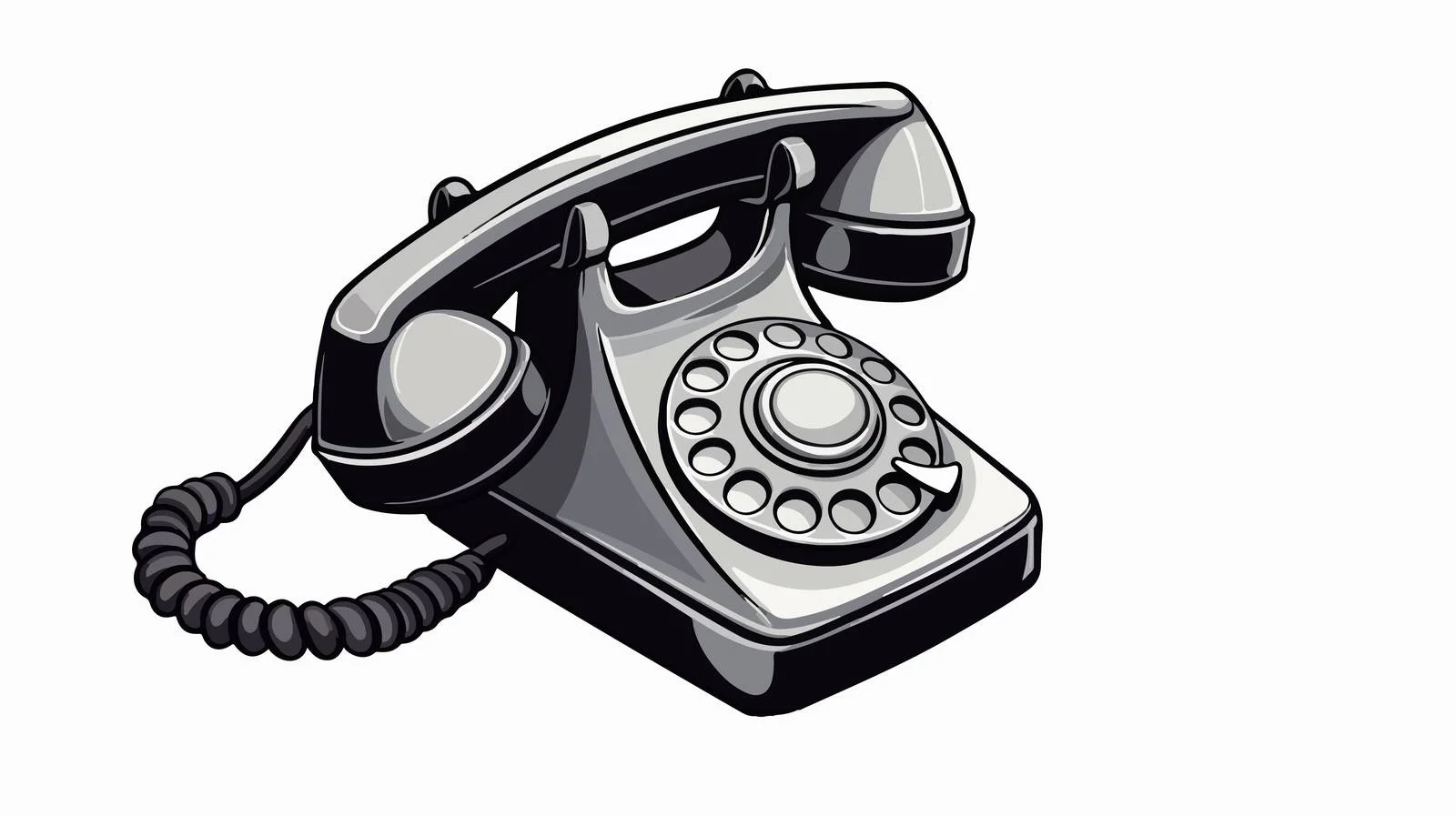 Vintage Telephone Handset Illustration — free download from Dotvec