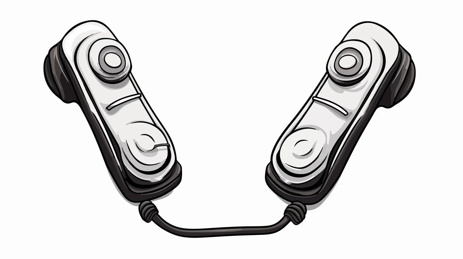 Vintage Telephone Handset Illustration — free download from Dotvec