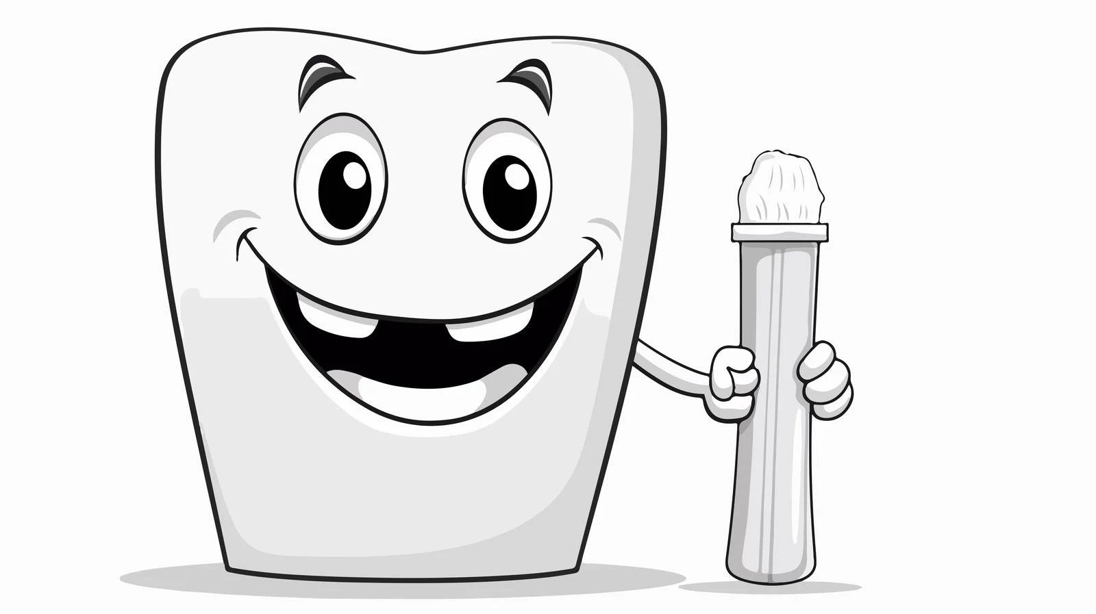 Monochrome Toothbrush Illustration — free download from Dotvec