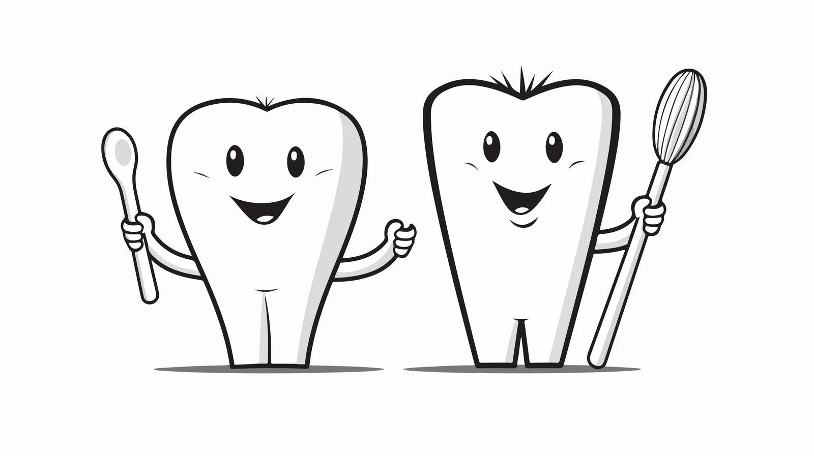 Dental Hygiene Cartoon Brushes Illustration — free download from Dotvec