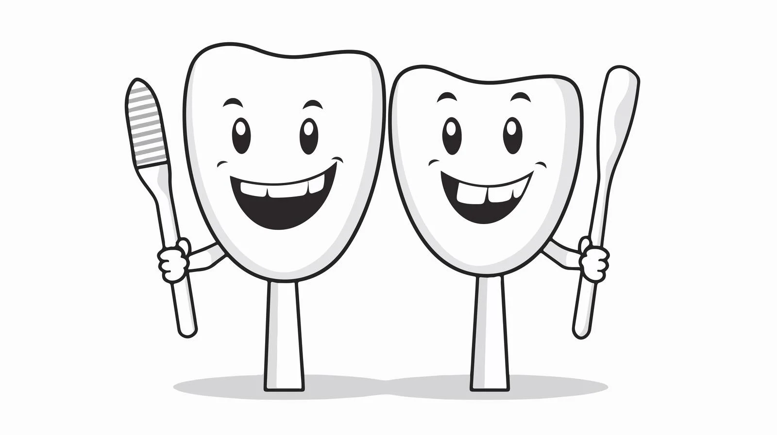 Monochrome Toothbrush Illustration — free download from Dotvec