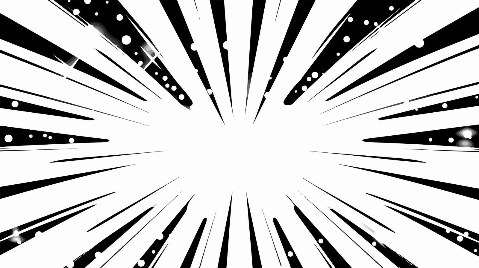 Monochrome Sunburst Comic Background — free download from Dotvec