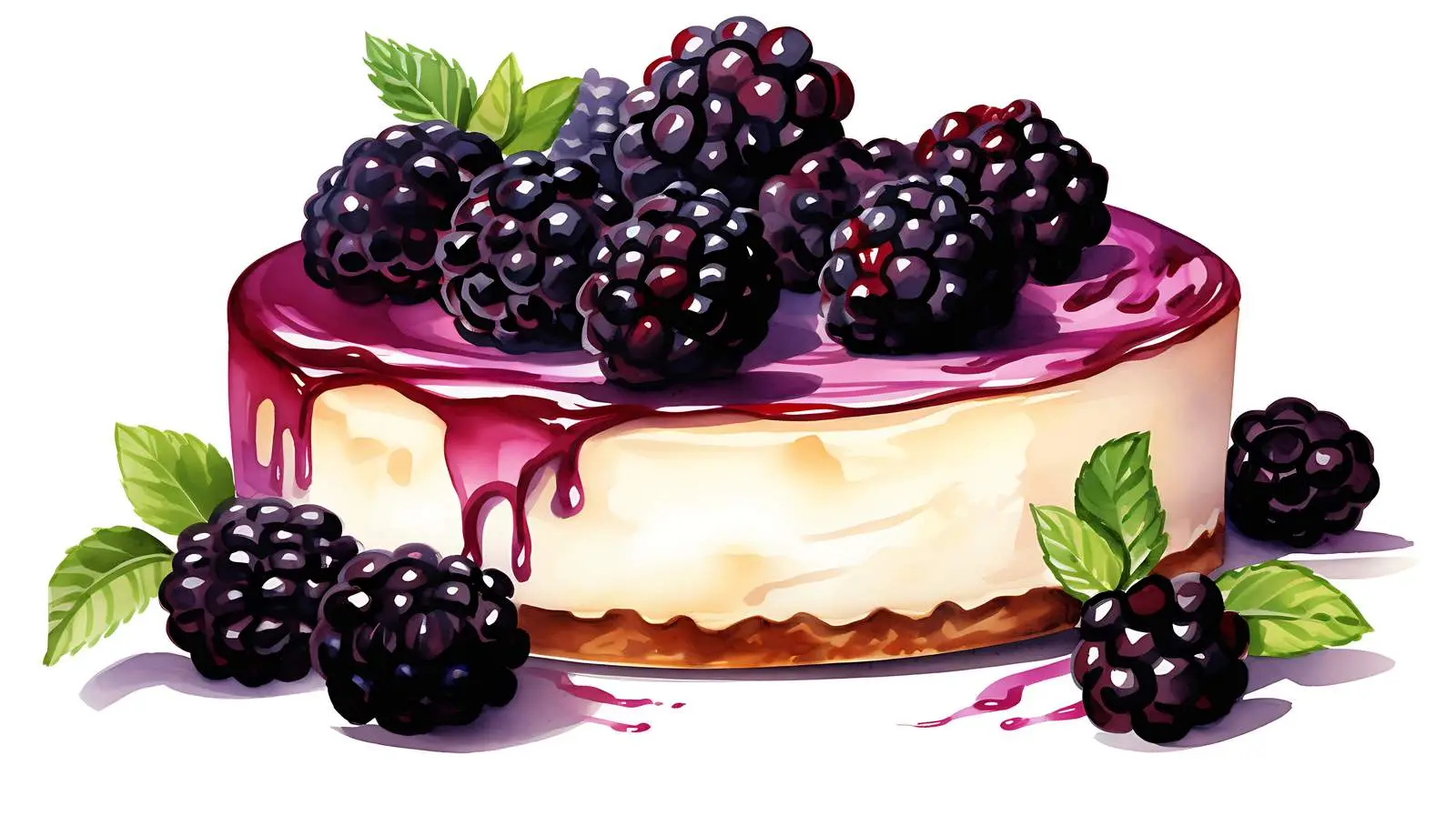 Delicious Blackberry Cheesecake with Fresh Berries — free download from Dotvec