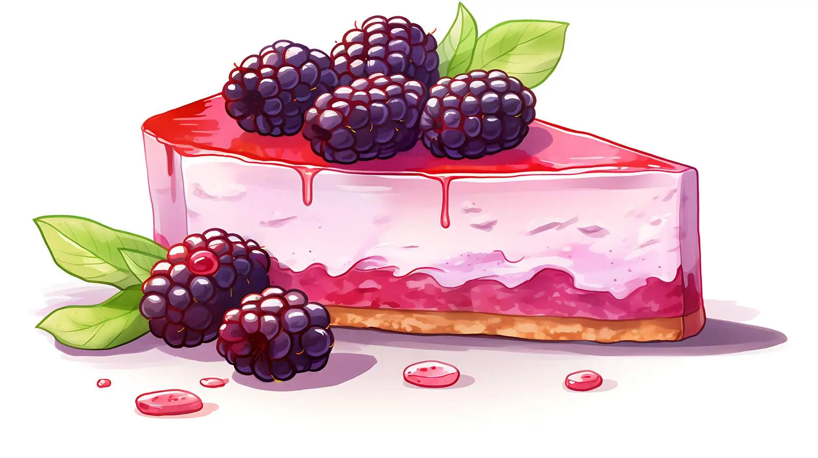 Decadent Blackberry Cheesecake with Fresh Berries — free download from Dotvec