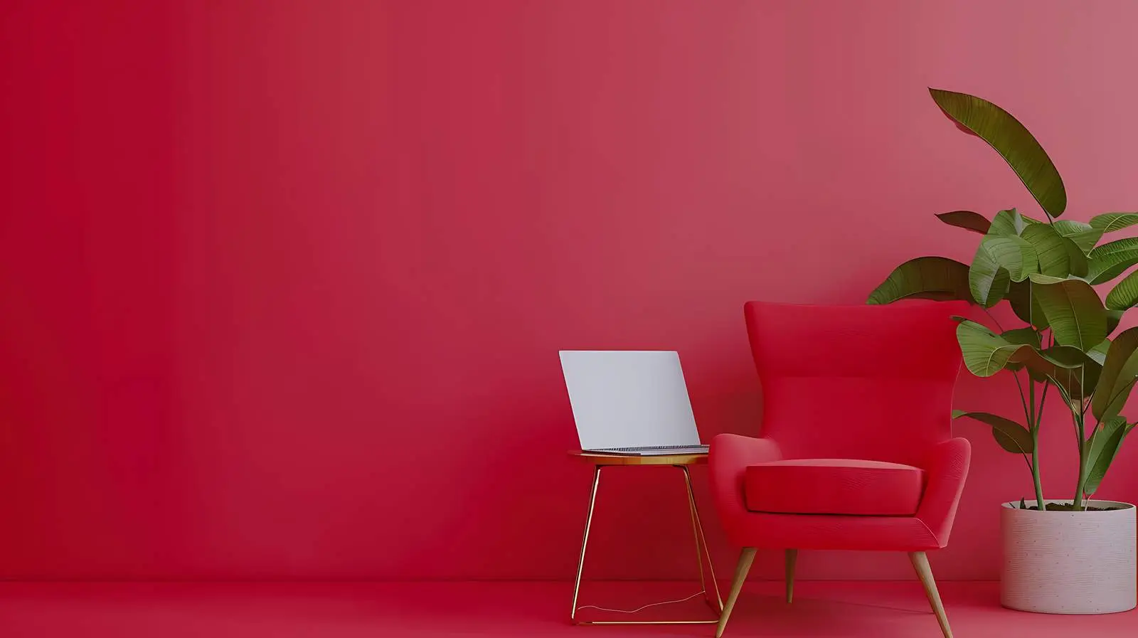 Elegant Red Laptop Computer with Clipping Path – free transparent background image from Dotvec