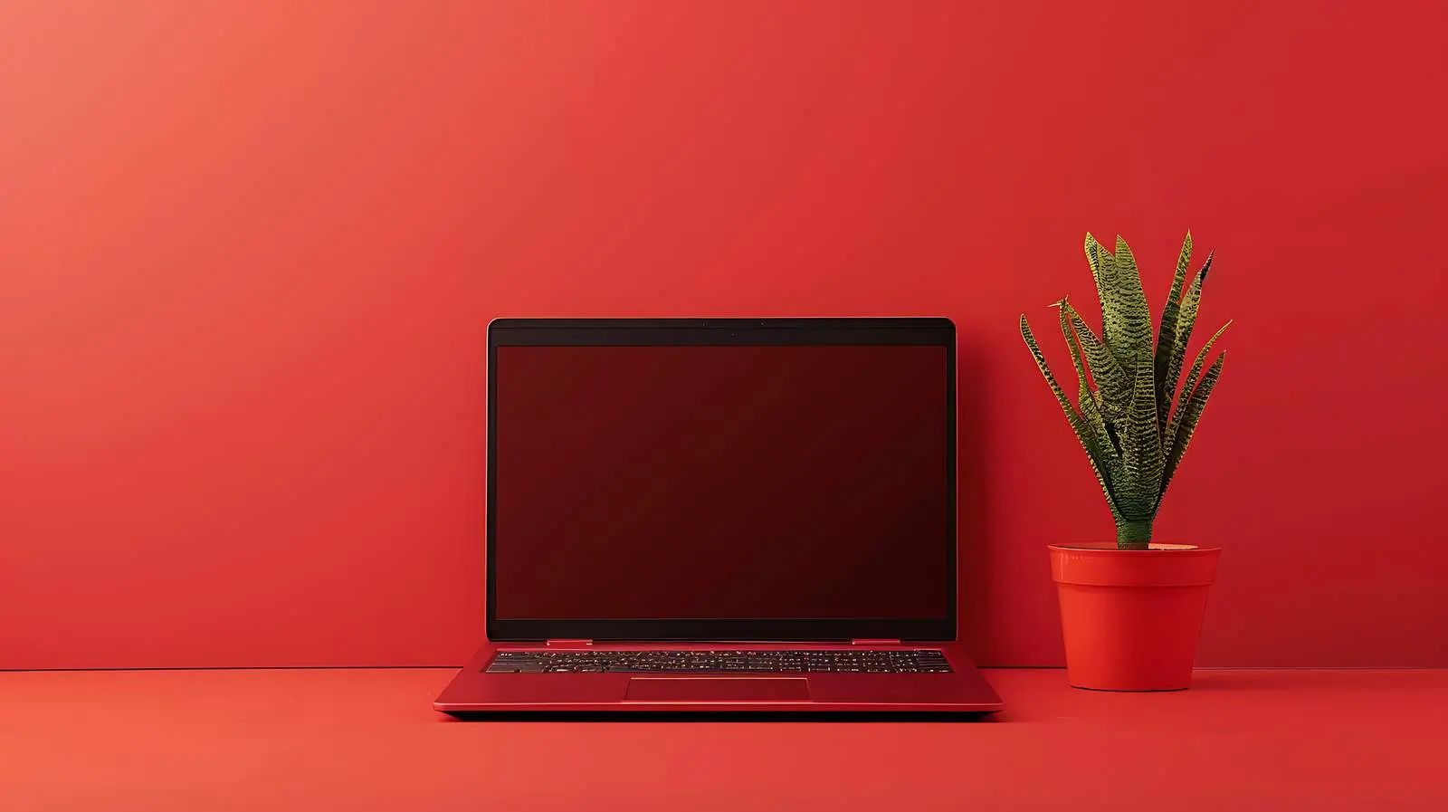 Elegant Red Laptop Computer with Clipping Path — free download from Dotvec