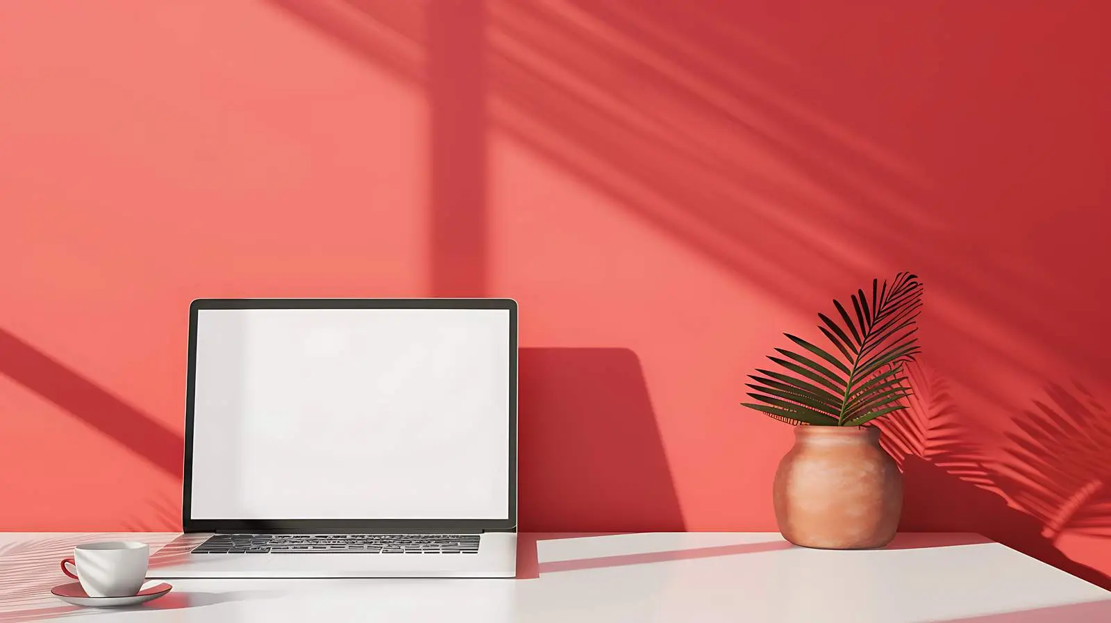 Elegant Red Laptop Computer with Clipping Path – free product shot image from Dotvec
