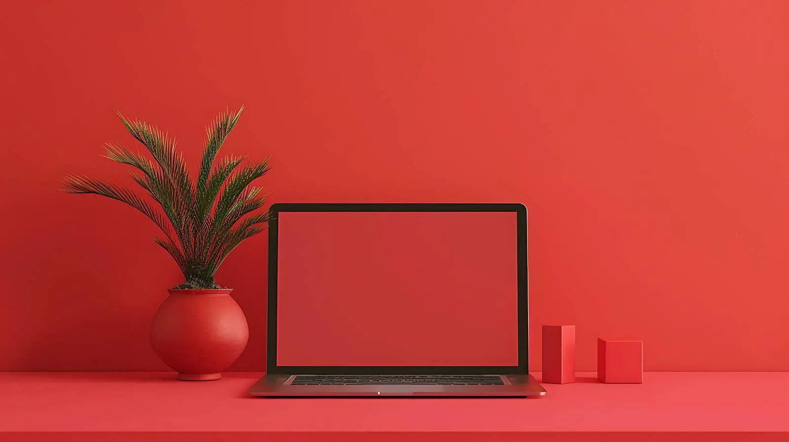 Elegant Red Laptop Computer with Clipping Path — free download from Dotvec