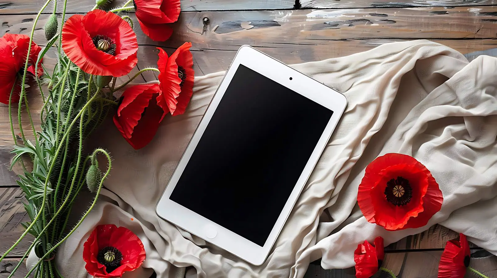 Blank Tablet Screen Mockup with Copy Space — free download from Dotvec