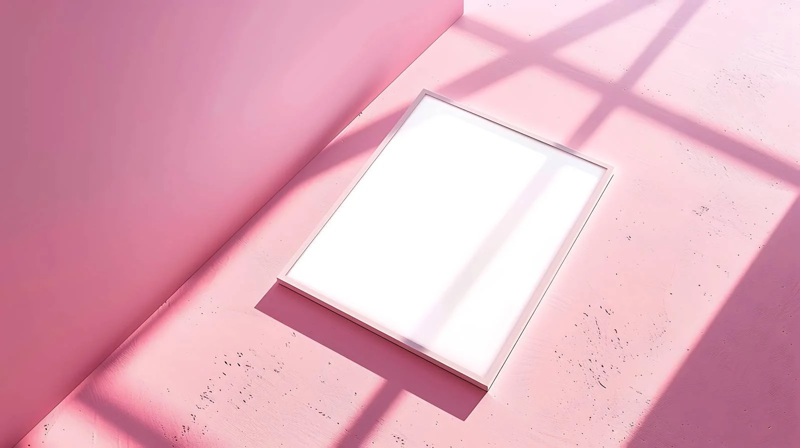 Blank Lightbox Mockup on Pastel Pink — free download from Dotvec
