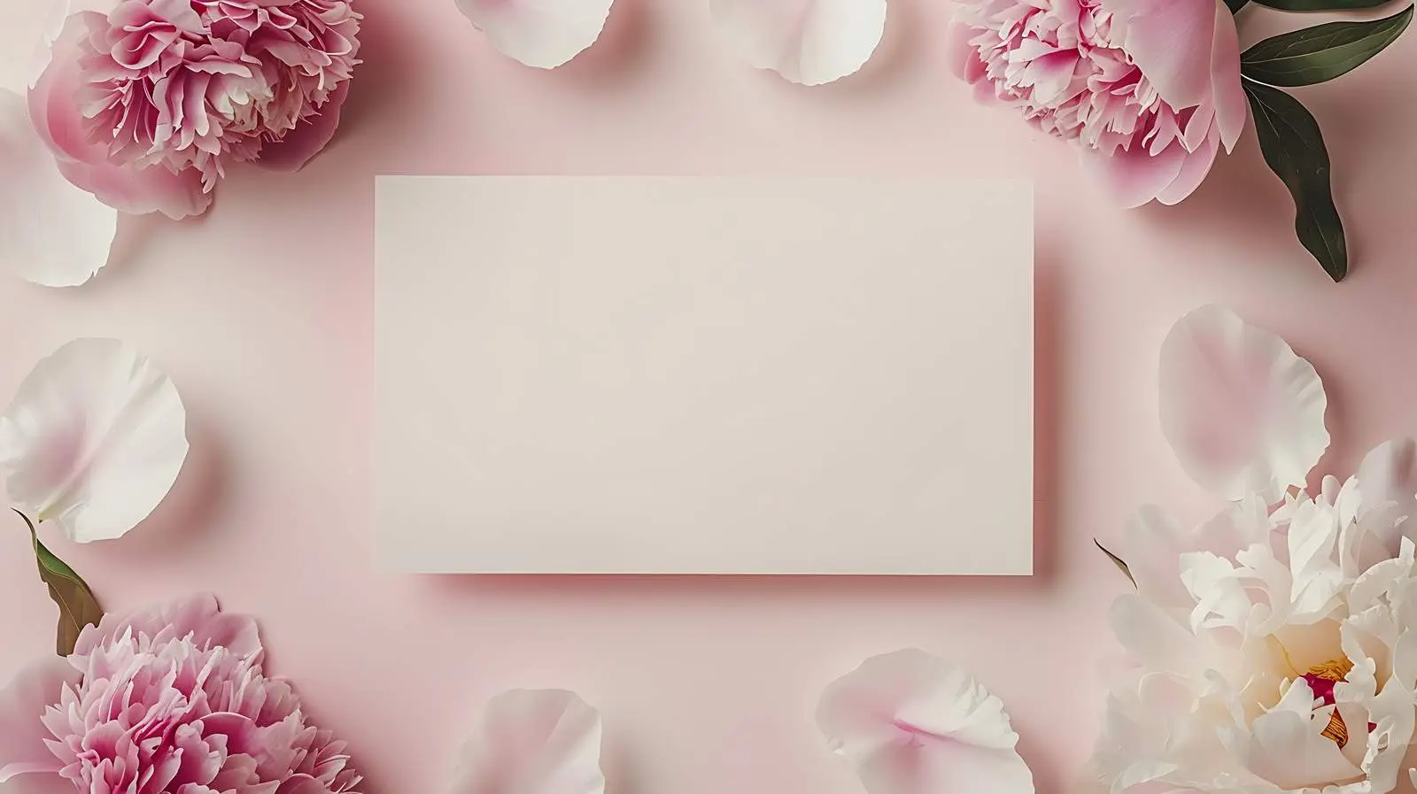 Boho Card Mockup with Peony Flowers — free download from Dotvec