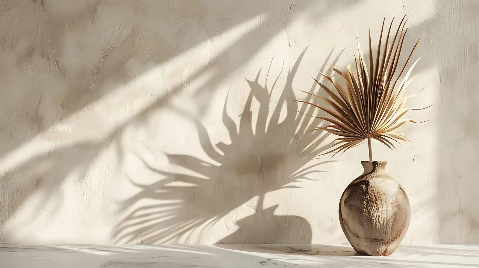 Blank Paper Card with Dried Palm Leaf — free download from Dotvec