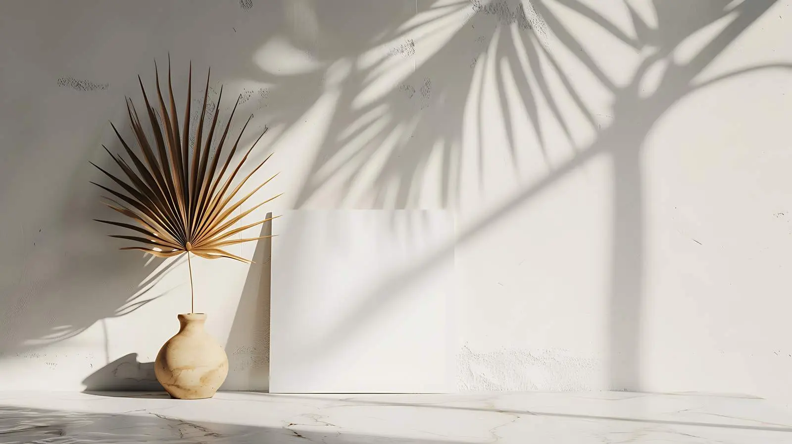 Blank Card Sheet with Dried Palm Leaf — free download from Dotvec