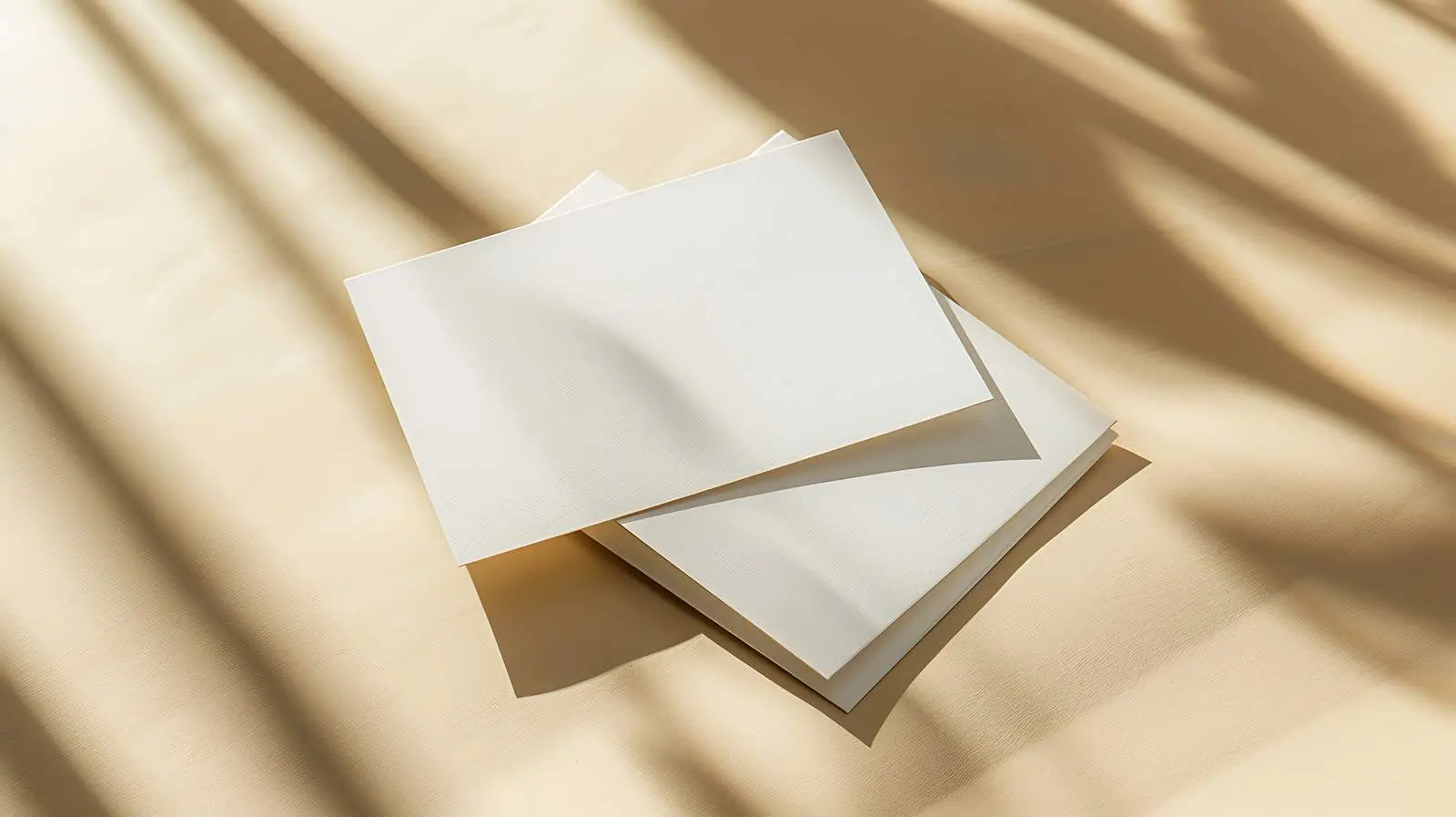 Blank Card Sheets on Beige Background — free download from Dotvec