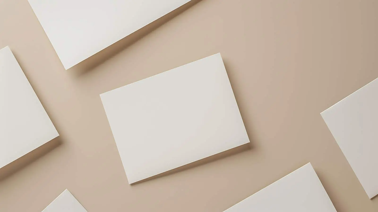 Blank Paper Card Sheets on Beige Background — free download from Dotvec