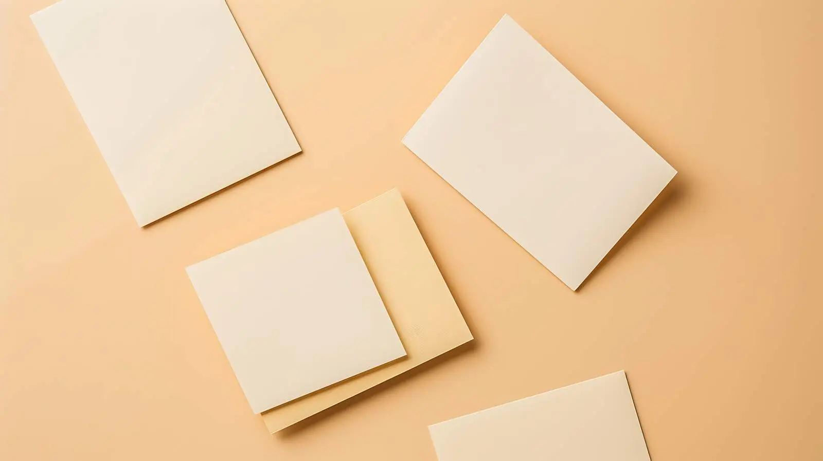 Blank Card Sheets on Beige Background — free download from Dotvec