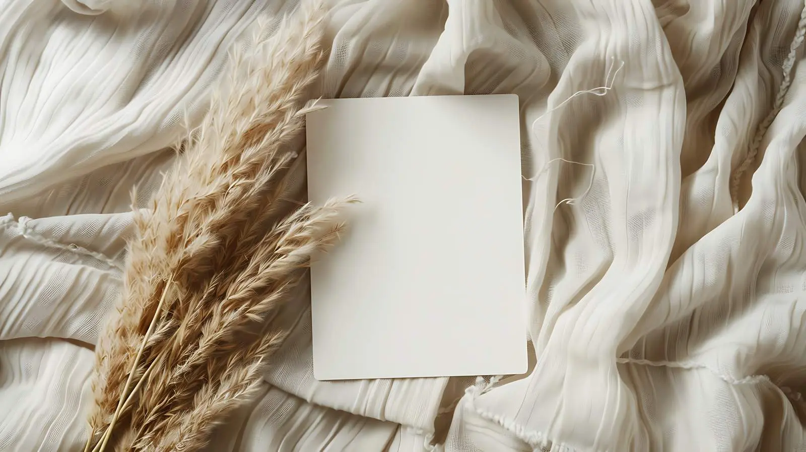 Blank Card with Pampas Grass Background — free download from Dotvec