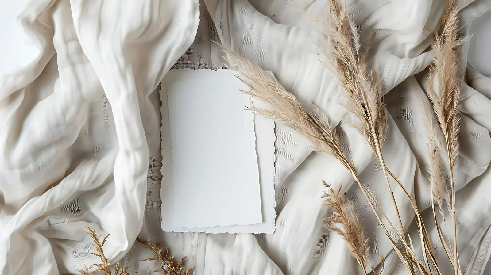 Elegant Blank Card with Dried Grass Mockup — free download from Dotvec
