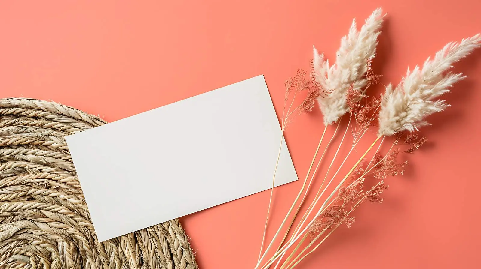 Elegant Blank Card Mockup with Dried Rabbit — free download from Dotvec