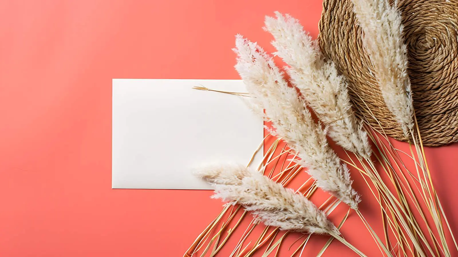 Elegant Blank Paper Card with Dried Rabbit — free download from Dotvec