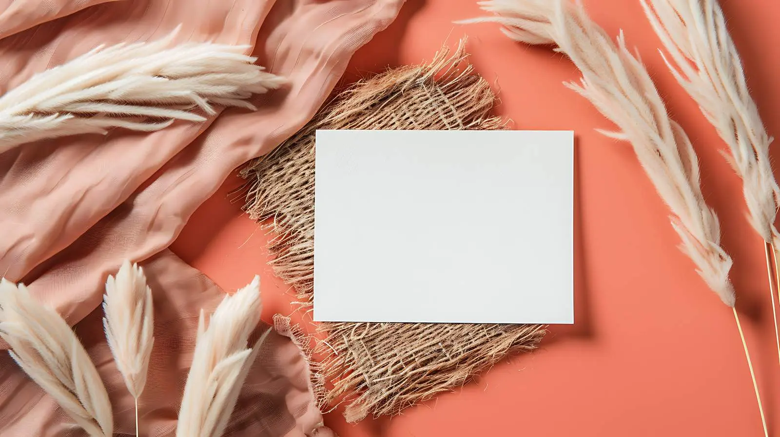 Elegant Blank Paper Card Mockup with Rabbit — free download from Dotvec