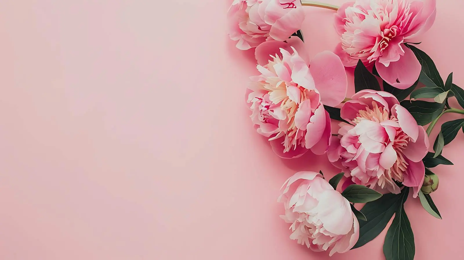 Elegant Pink Peony Invitation Card Blank Space — free download from Dotvec