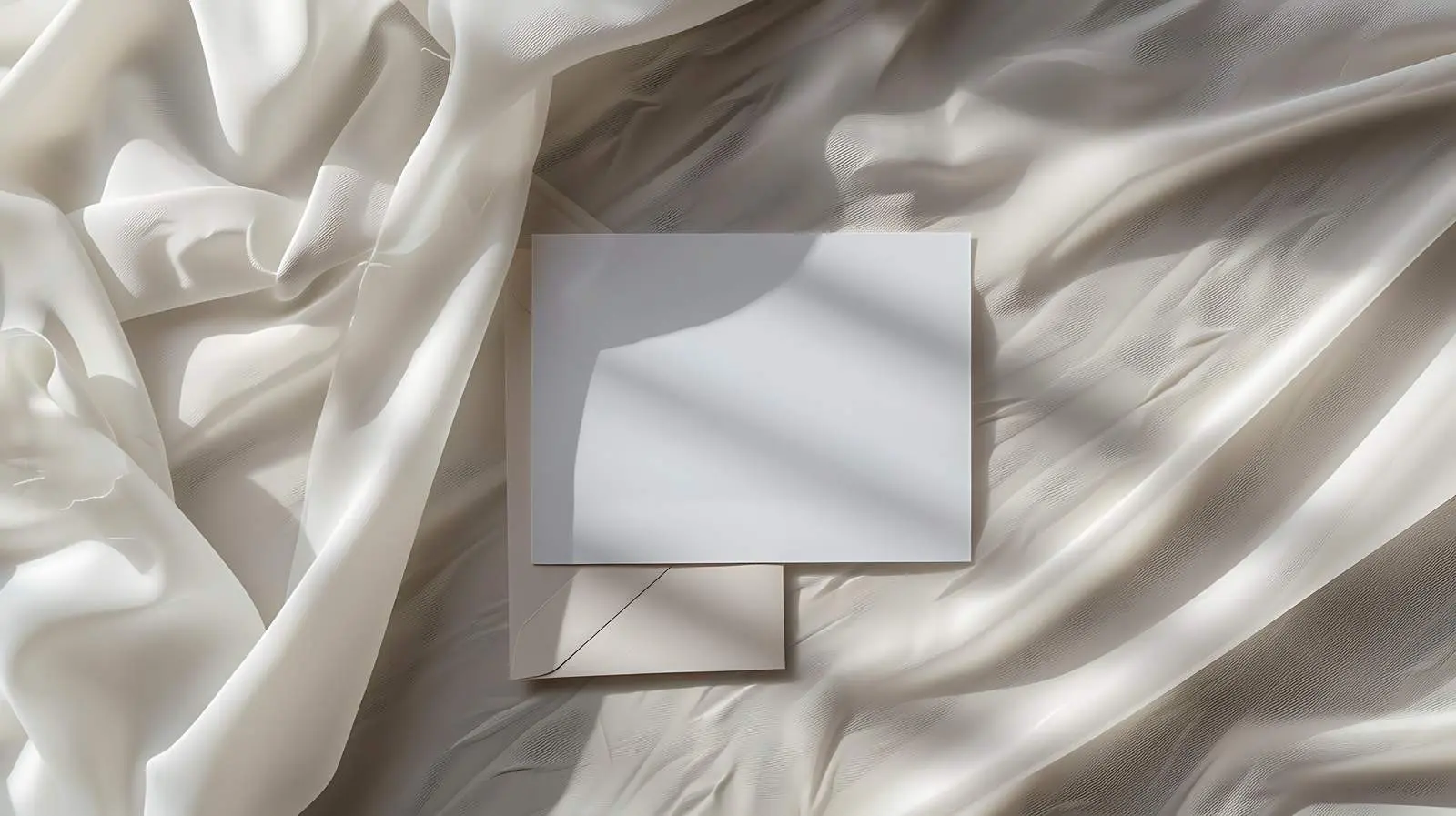 Blank Paper Invitation Card with Sunlight Shadow — free download from Dotvec