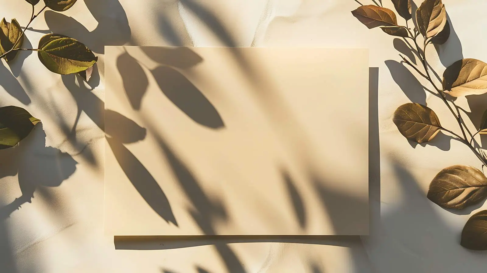 Blank Invitation Card with Sunlight Shadow — free download from Dotvec