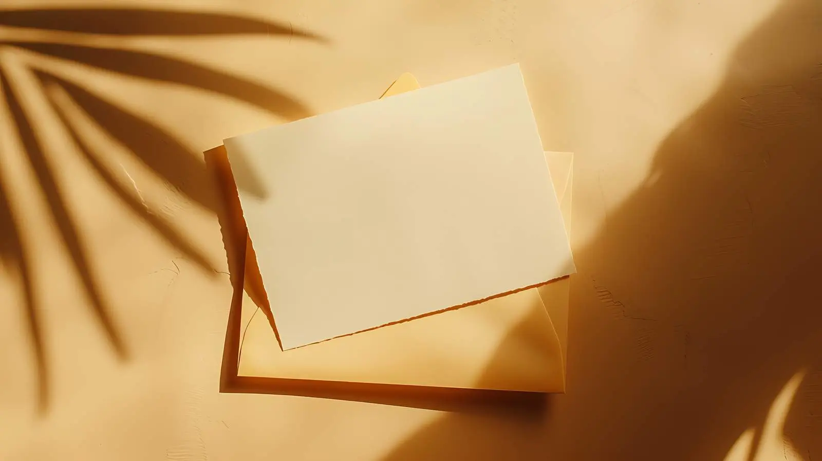 Blank Invitation Card with Sunlight Shadow — free download from Dotvec