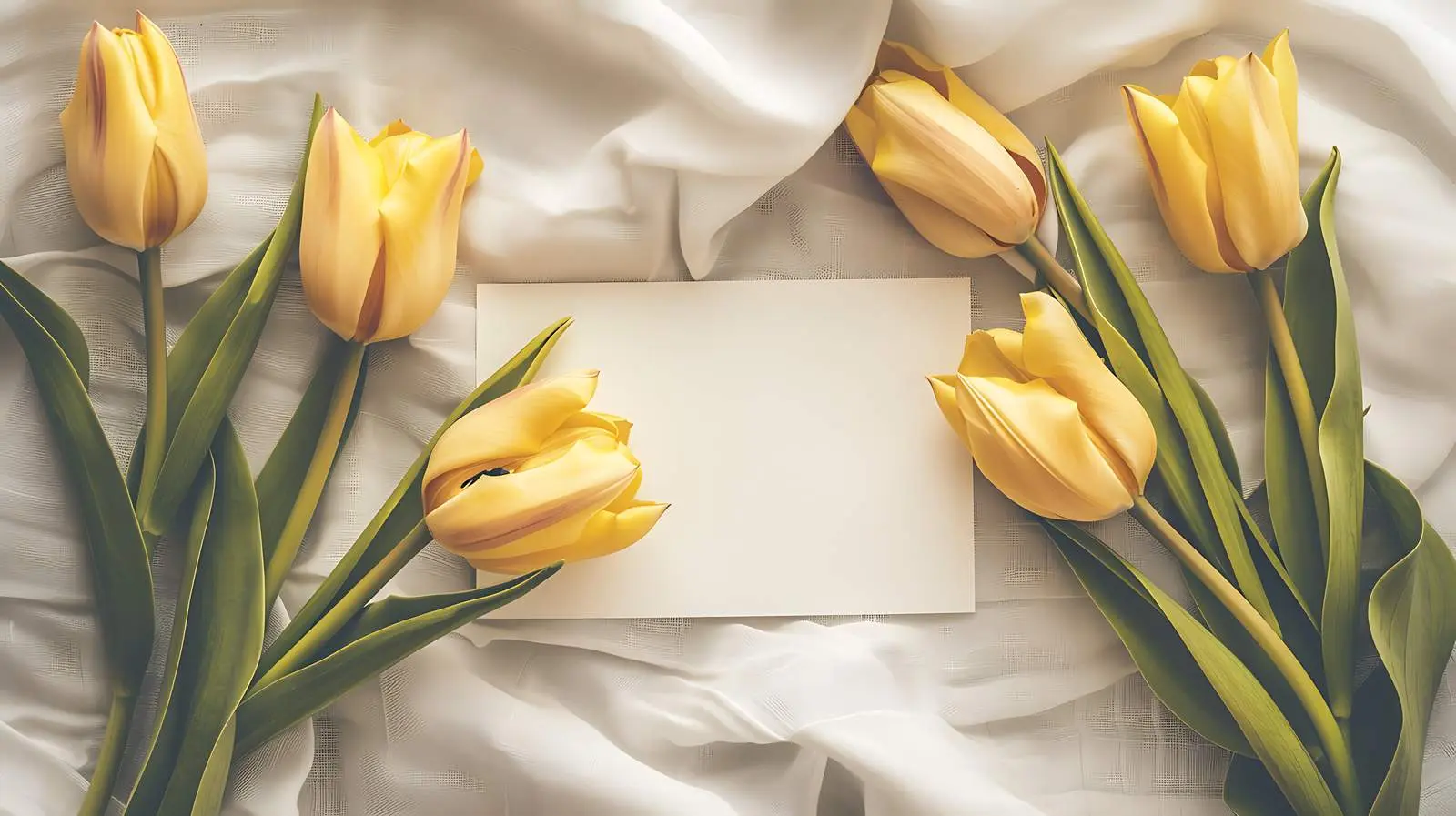 Yellow Tulip Bouquet Invitation Card Design — free download from Dotvec