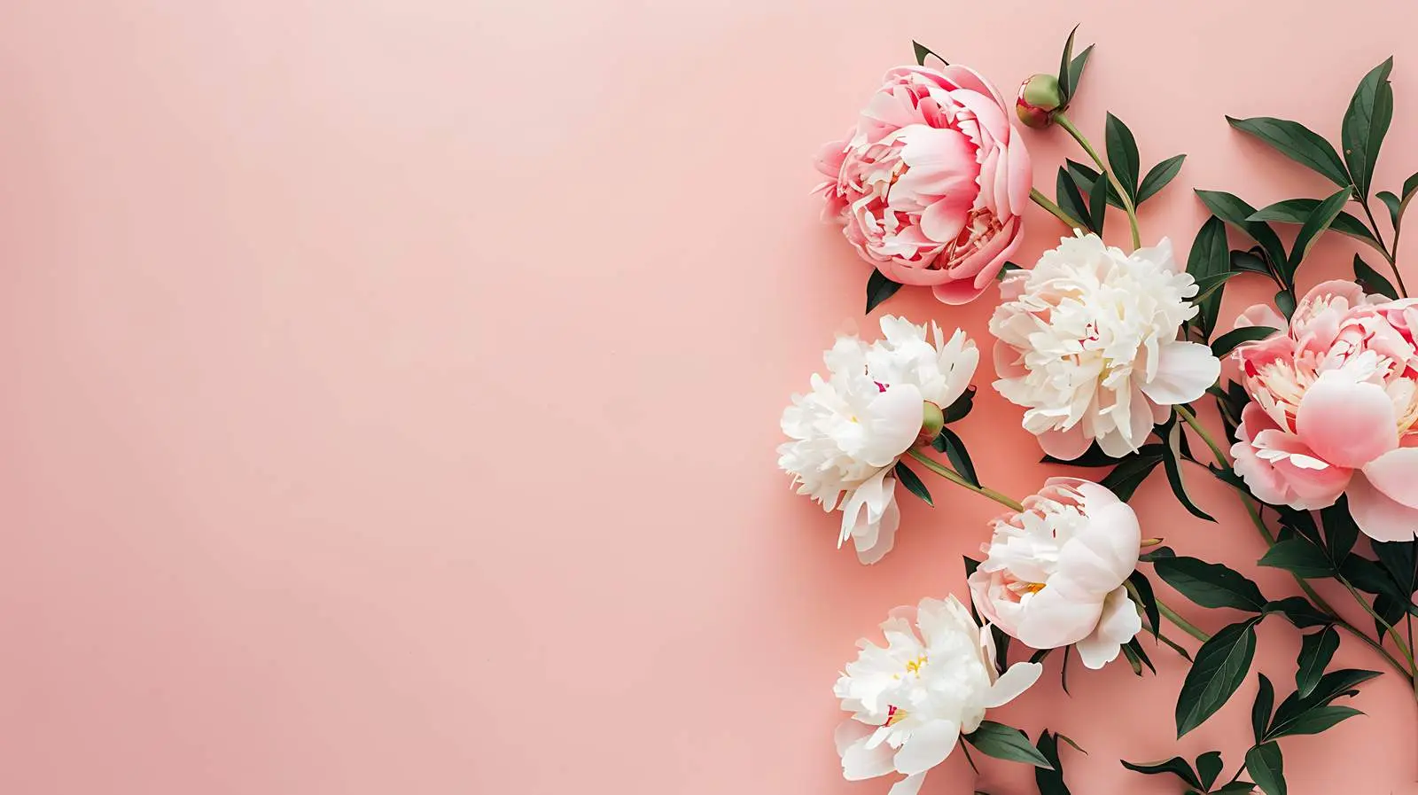 Pink Peony Bouquet Blank Invitation Card – free peony flowers image from Dotvec
