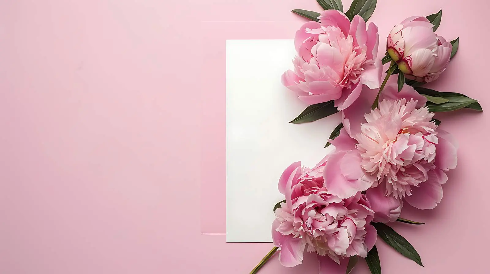 Pink Peony Flowers Invitation Card Design — free download from Dotvec