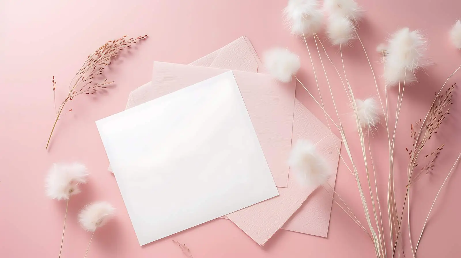 Blank Bunny Tail Invitation Card on Grass – free celebration invitation image from Dotvec