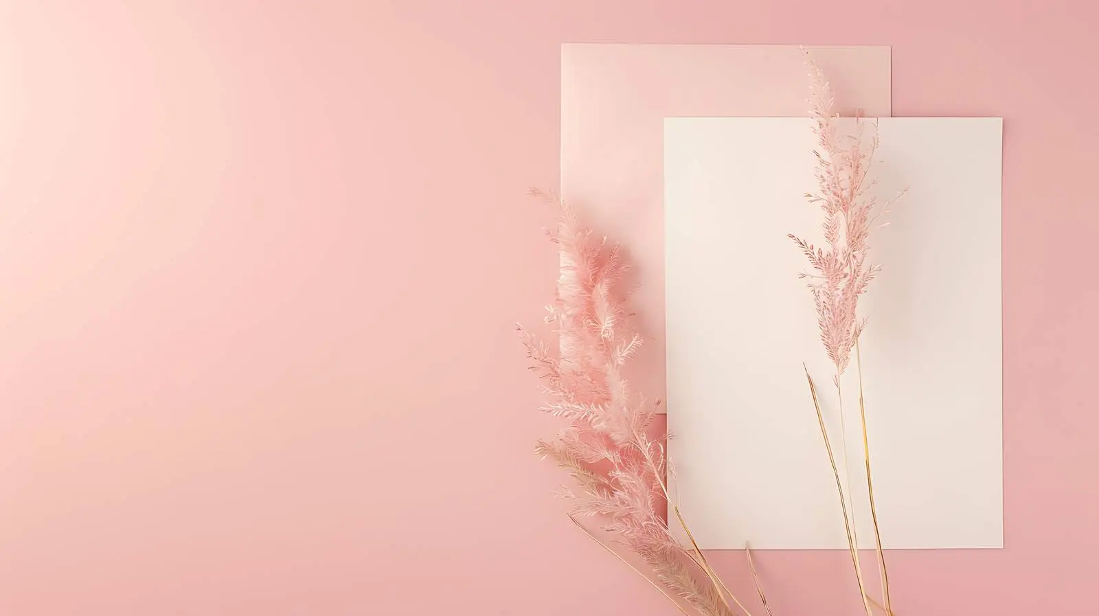 Blank Invitation Cards with Bunny Tail and Grass — free download from Dotvec