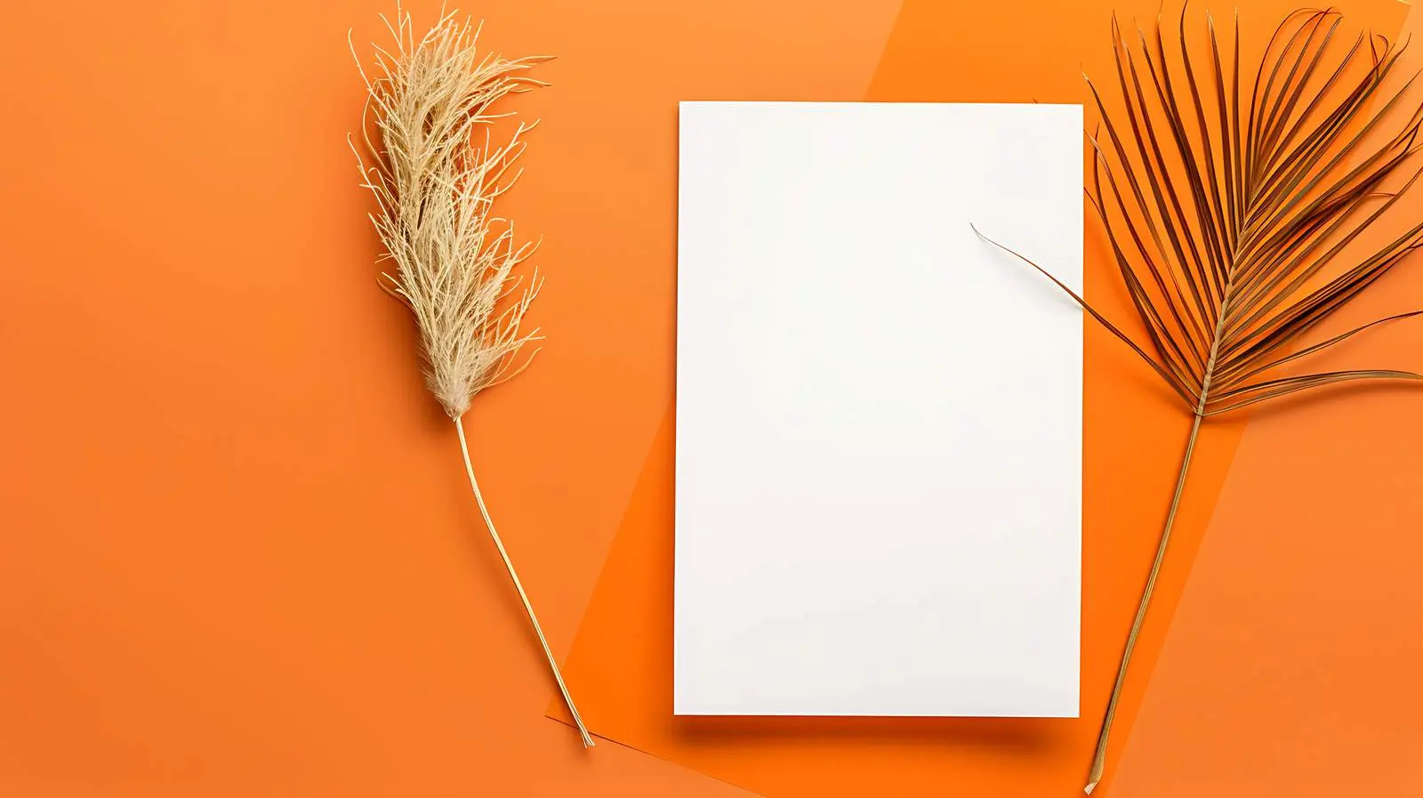 Dried Tropical Blank Invitation Cards – free tropical design image from Dotvec