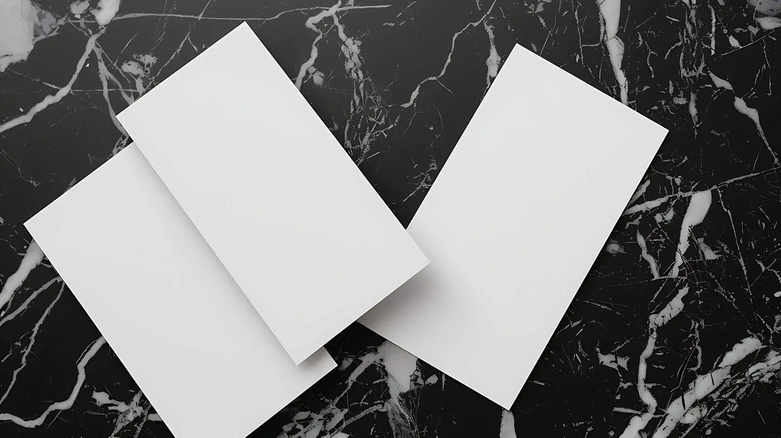 Blank Invitation Cards on Black Marble Background — free download from Dotvec