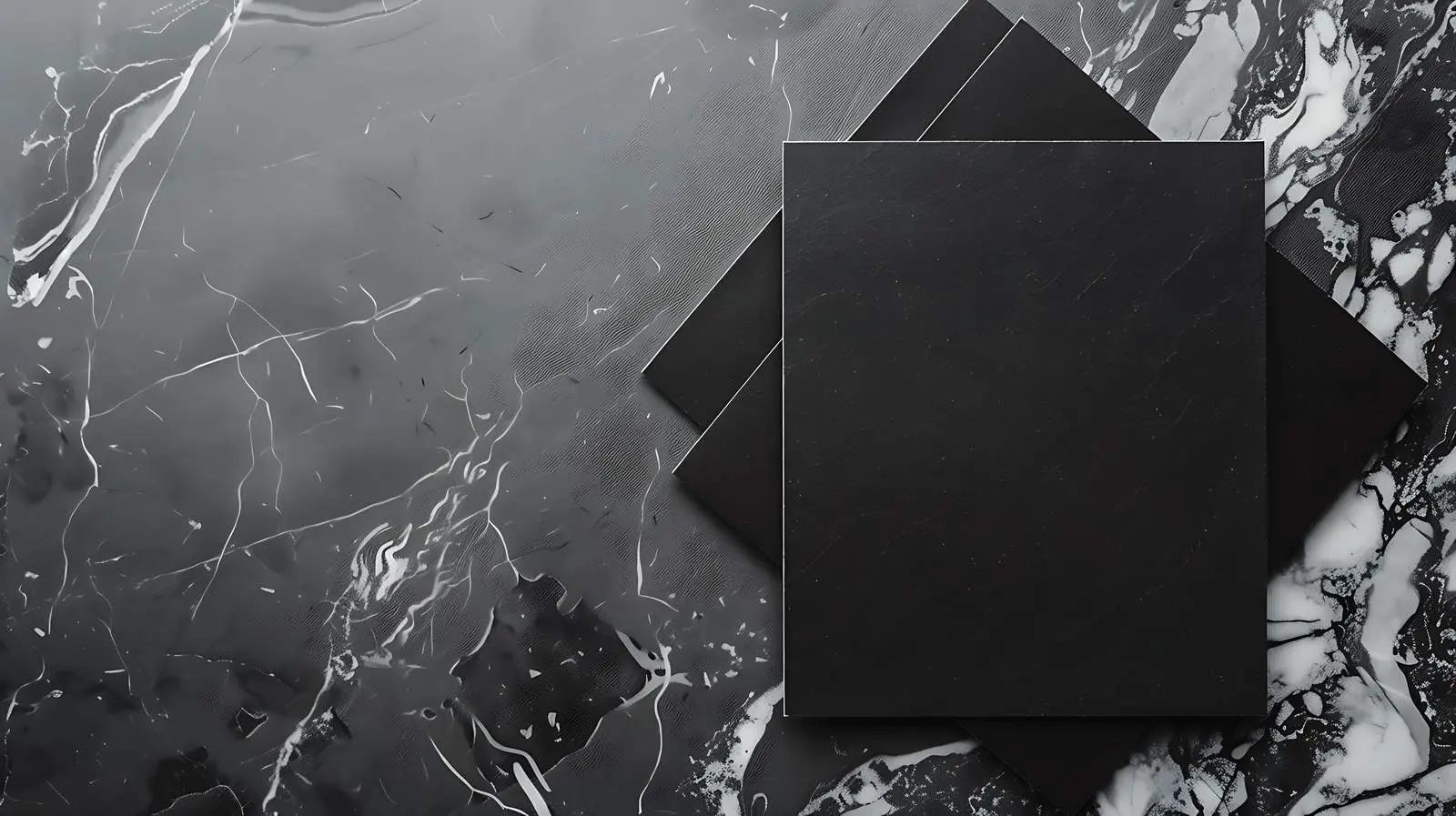 Blank Invitation Cards on Black Marble Background — free download from Dotvec