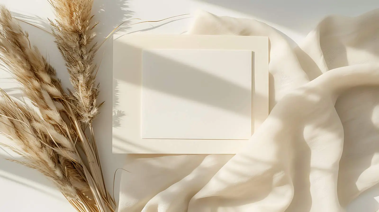 Blank Invitation Cards with Sunlight Shadow — free download from Dotvec