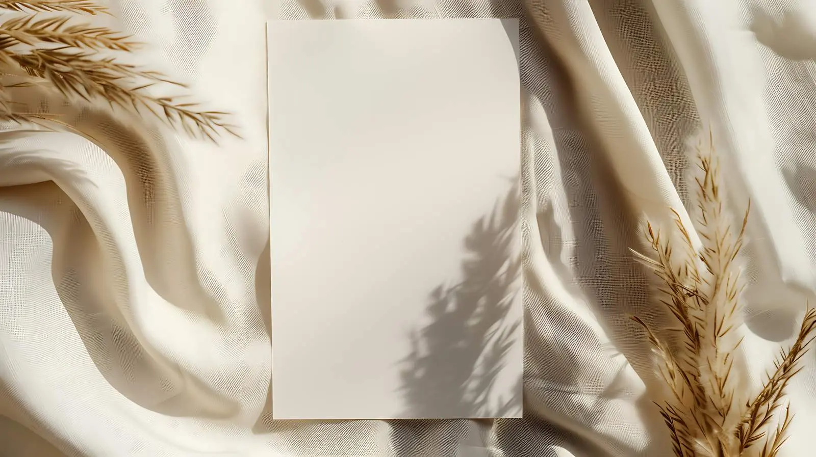 Blank Paper Invitation Cards with Sunlight Shadow – free email image from Dotvec