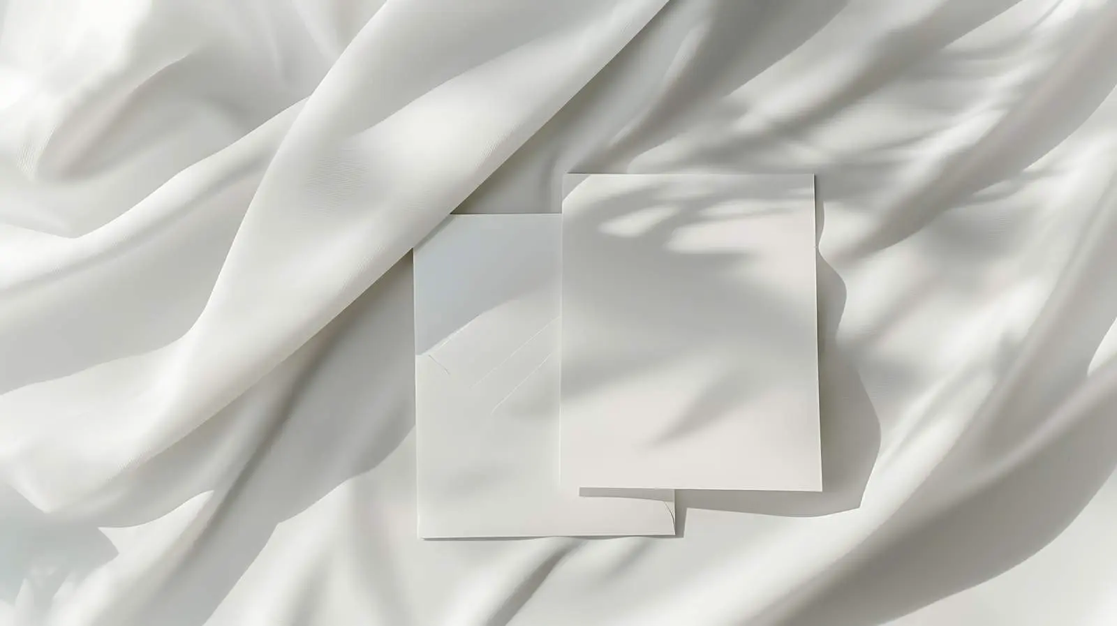 Blank Paper Invitation Cards with Sunlight Shadow — free download from Dotvec