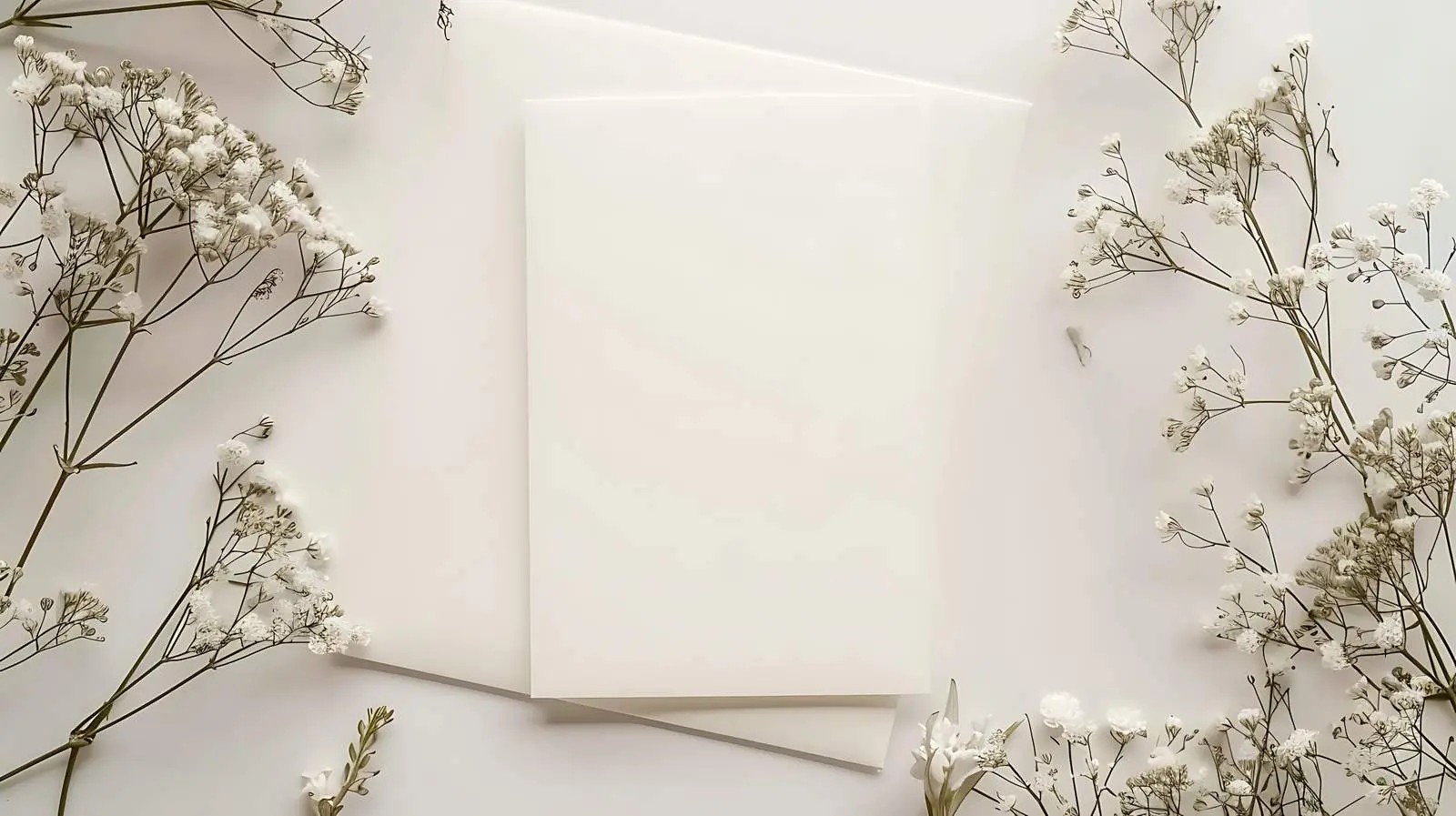 Blank Invitation Cards with Yellow Tulip Design — free download from Dotvec