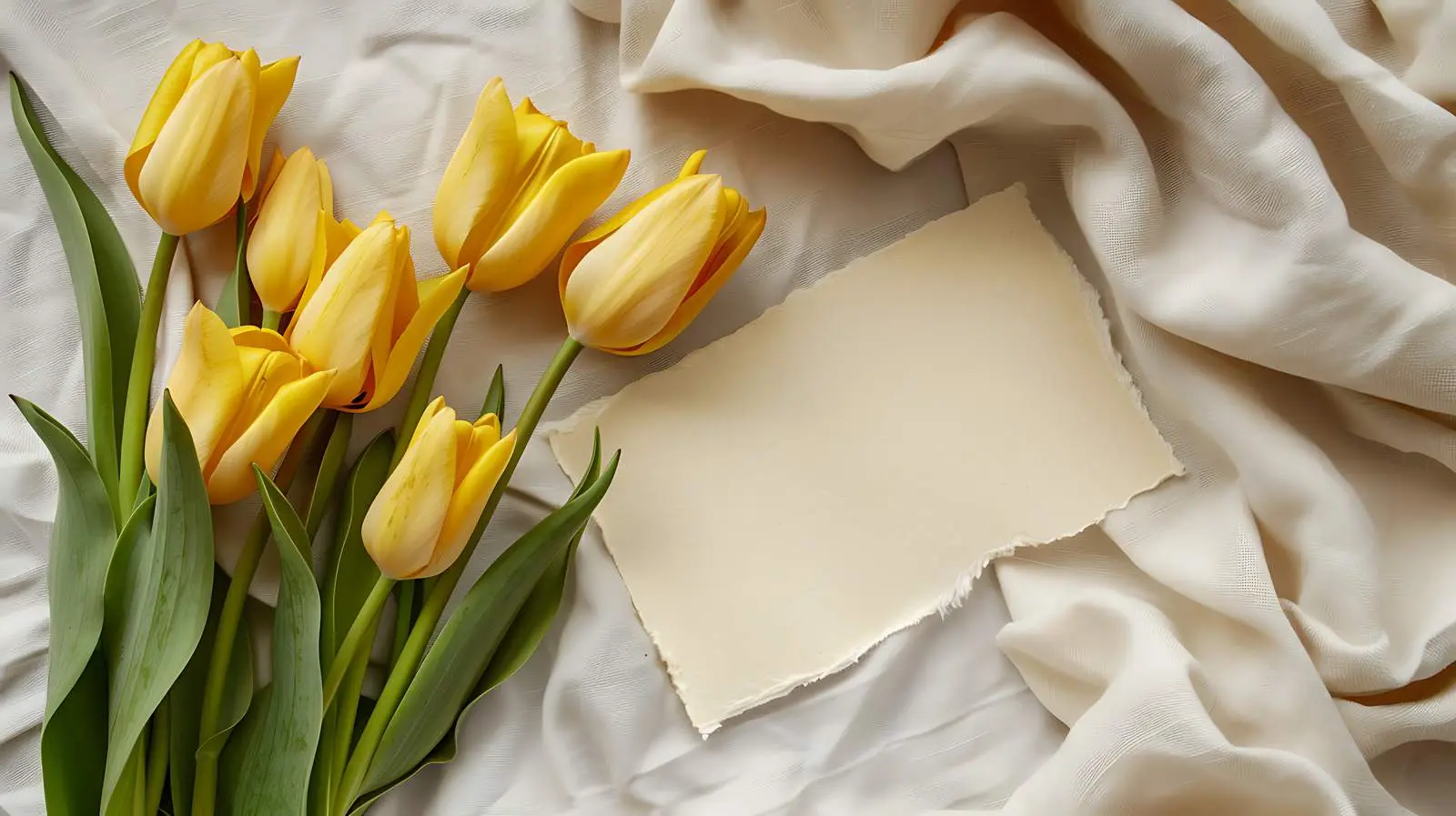 Yellow Tulip Invitation Card with Blank Space — free download from Dotvec