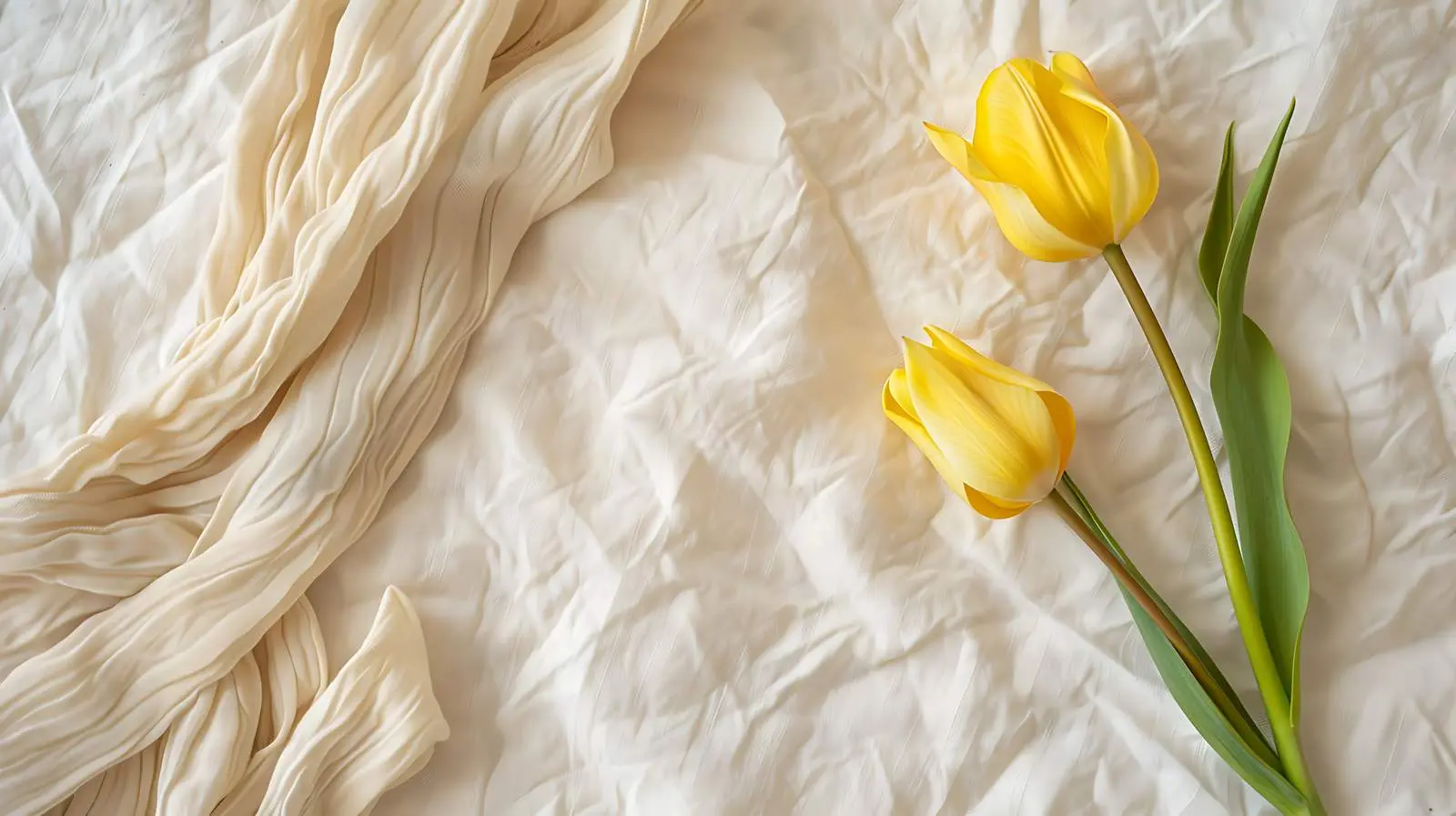 Yellow Tulip Invitation Card on Neutral Background — free download from Dotvec