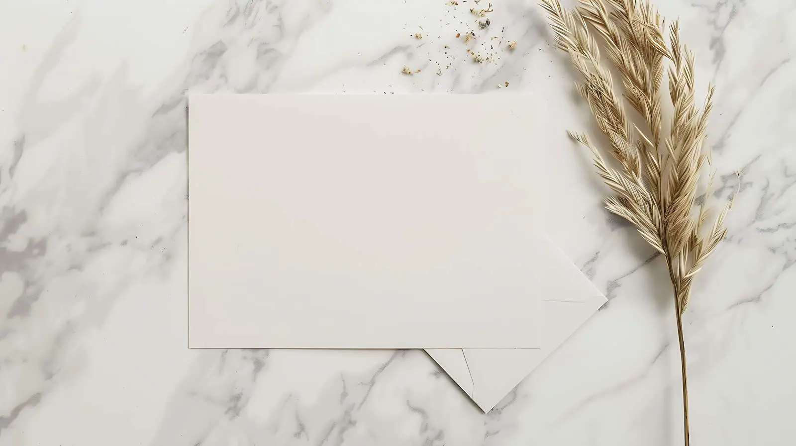 Blank Card with Palm Leaf Mockup — free download from Dotvec